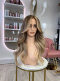 HARPER HD LACE FRONTAL HUMAN HAIR WIG | DARK BLONDE BALAYAGE WITH LIGHT GOLDEN BLONDE MONEY PIECE | READY TO SHIP