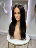 NATURAL BLACK - NATURAL LOOKING LACE FRONT WIG MADE WITH EUROPEAN HUMAN HAIR