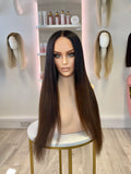 LOGAN WIG - HD LACE FRONTAL HUMAN HAIR WIG | OMBRE NATURAL BLACK BROWN
