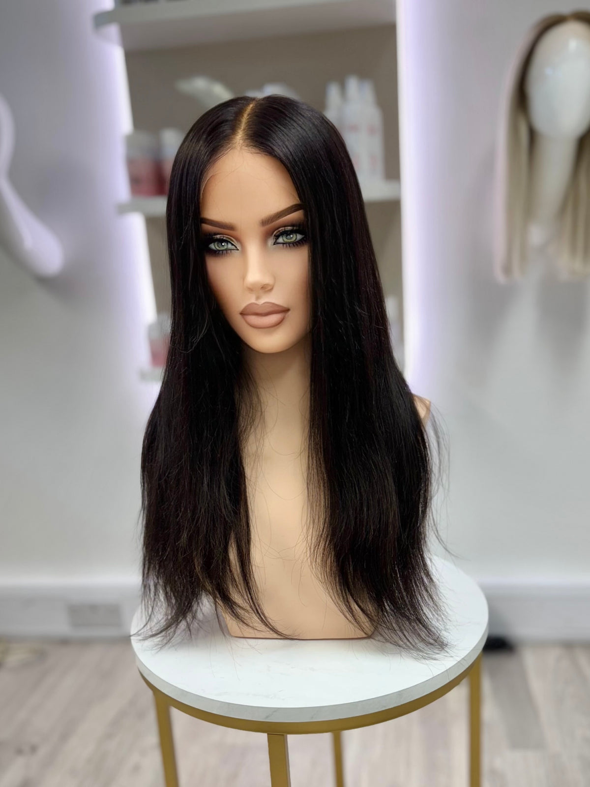 NATURAL BLACK - NATURAL LOOKING LACE FRONT WIG MADE WITH EUROPEAN HUMAN HAIR