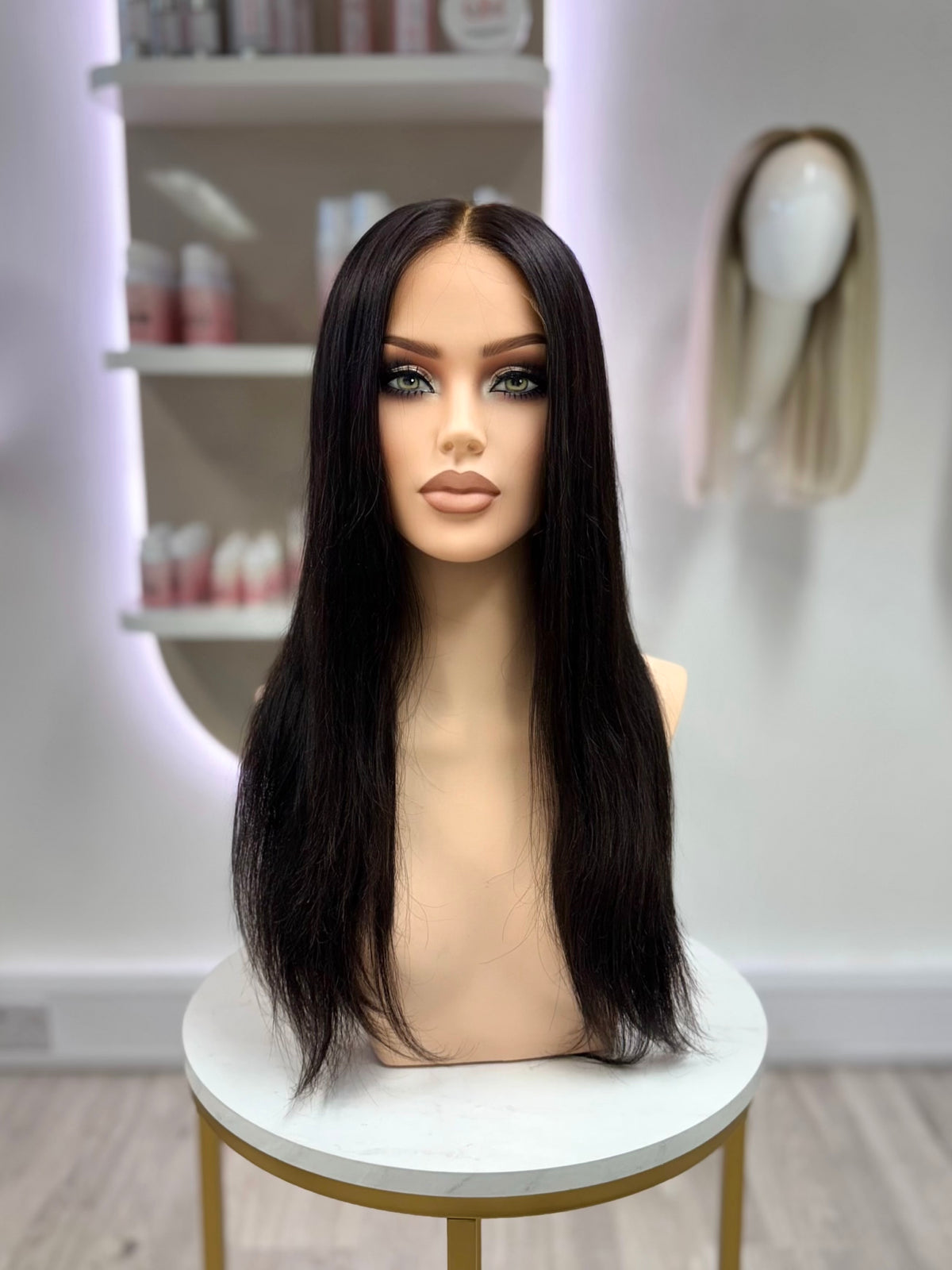 NATURAL BLACK - NATURAL LOOKING LACE FRONT WIG MADE WITH EUROPEAN HUMAN HAIR