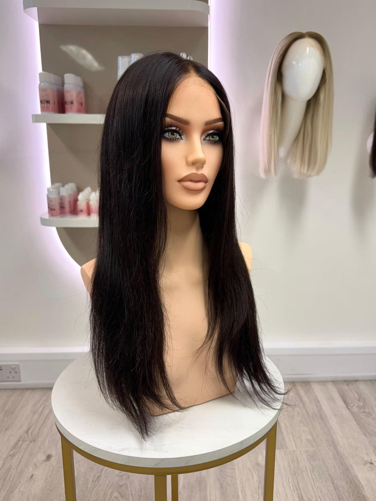NATURAL BLACK - NATURAL LOOKING LACE FRONT WIG MADE WITH EUROPEAN HUMAN HAIR