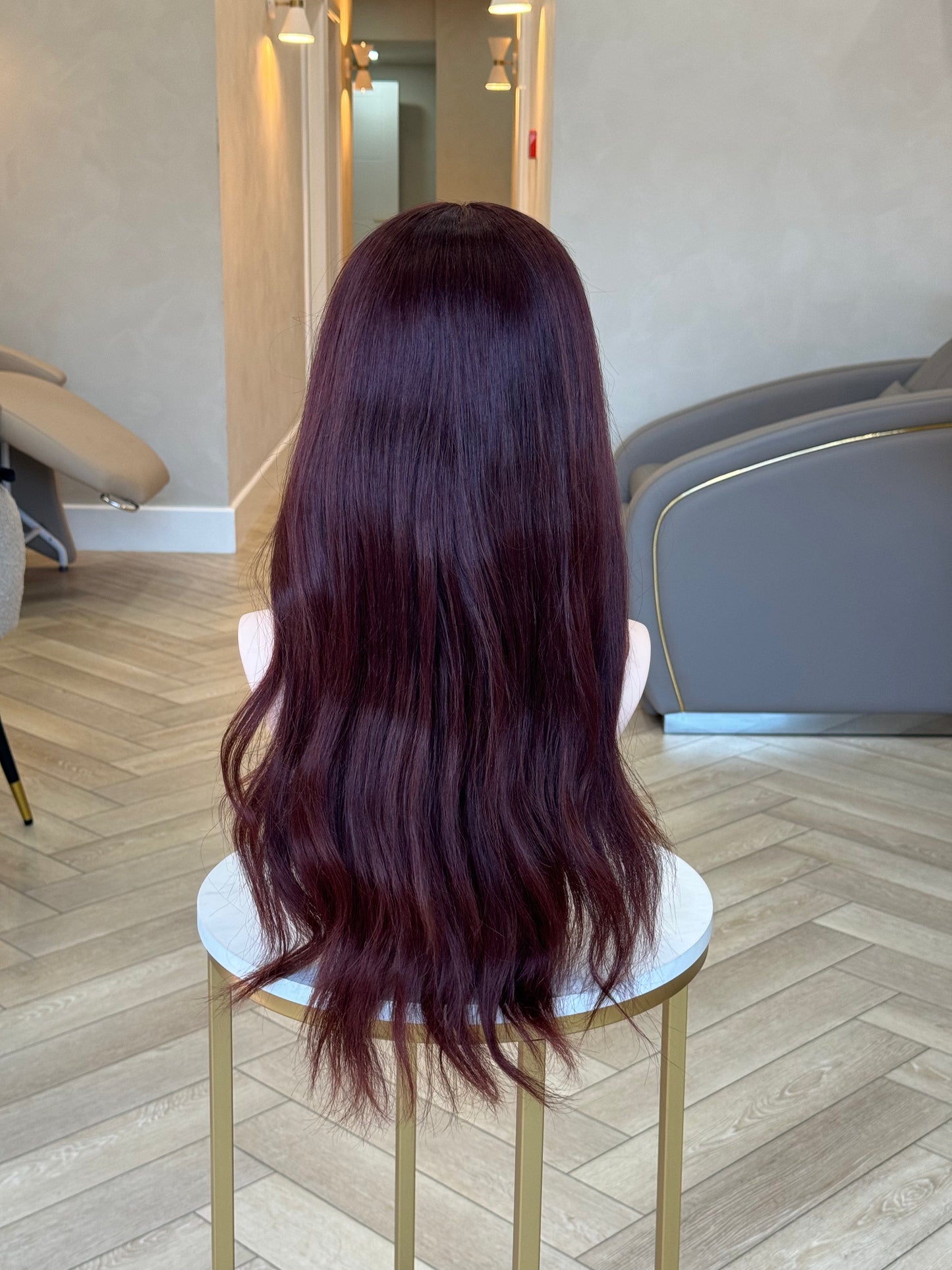 Velvet rouge - HD lace frontal human hair wig| deep cherry | glueless